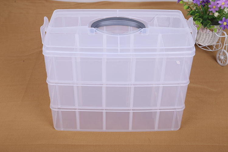 Extra grande triple capa libre split 30 compartimentos portátil multiuso caja de almacenamiento caja organizadora caja de almacenamiento Application Scenario