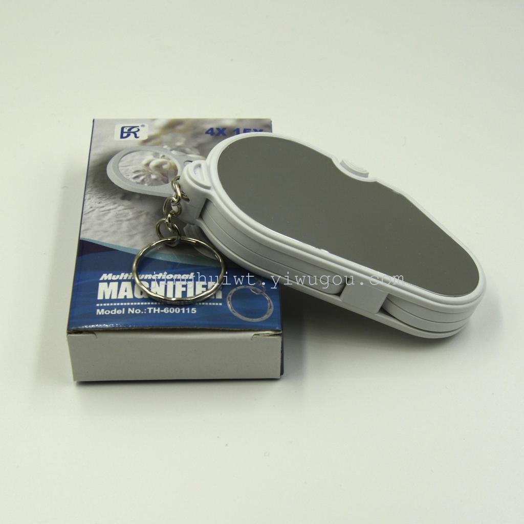 Jinghui factory direct sales folding magnifying glass with lamp