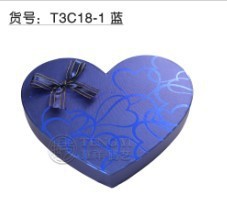 韩版心形高档纸盒礼品盒 蝴蝶结烫金巧克力盒细节图