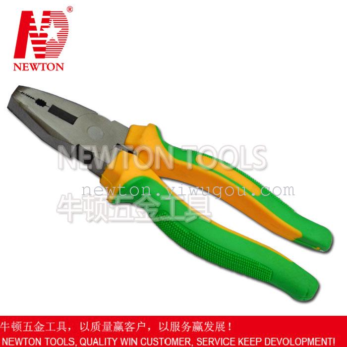 NEWTON牛顿五金工具8寸加重型刺猬柄 老虎钳 钢丝钳 钳子