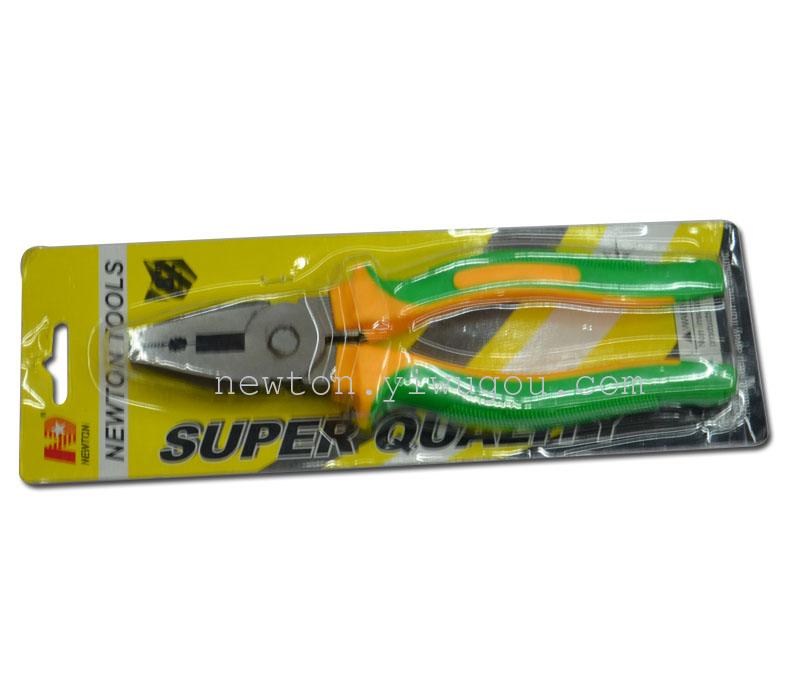 NEWTON牛顿五金工具8寸加重型刺猬柄 老虎钳 钢丝钳 钳子细节图