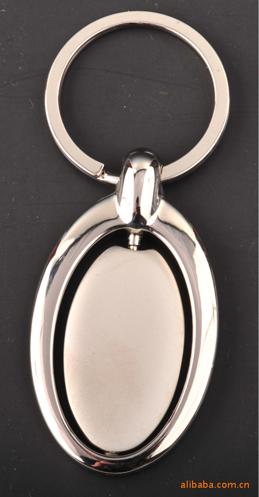 Creative Metal Keychain Both Sides Can Be Customized Logo To Make Gifts In The Middle Can Be Rotated Key Chain details Picture