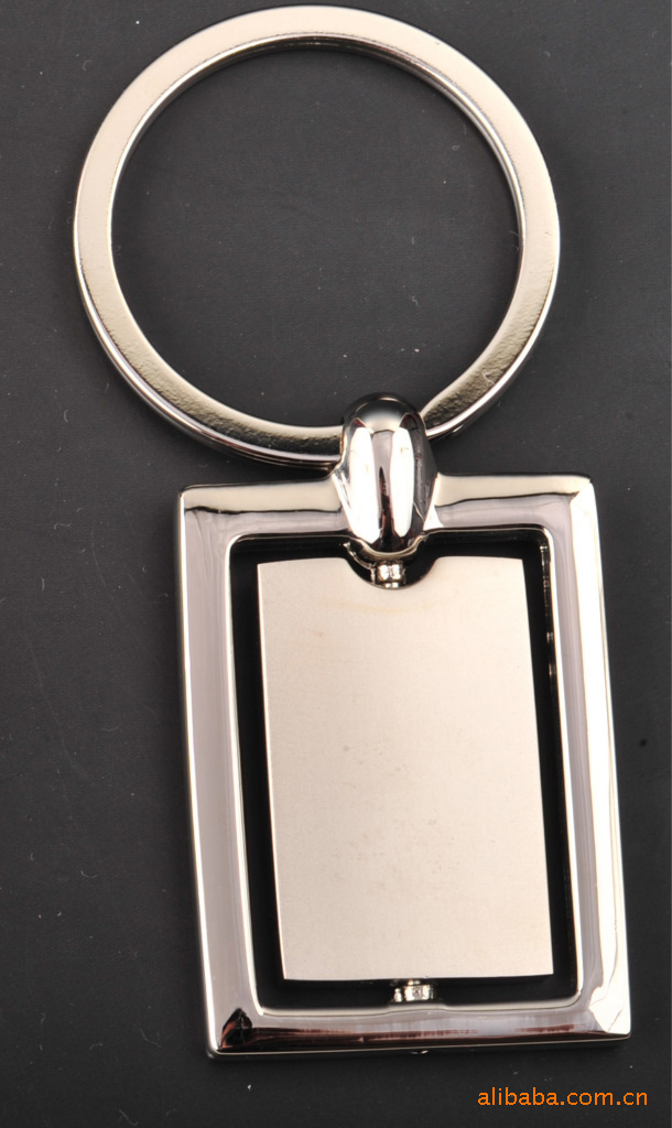 Creative Metal Keychain Both Sides Can Be Customized Logo To Make Gifts In The Middle Can Be Rotated Key Chain Specification drawing