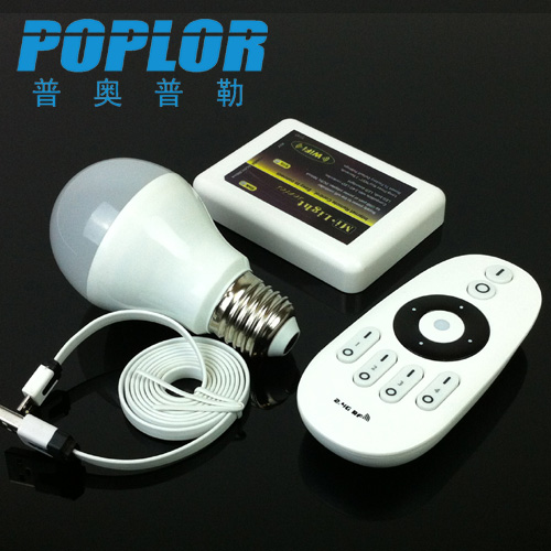 LED bulb 6W color temperature regulator wifi controller remote control bulb set full figure