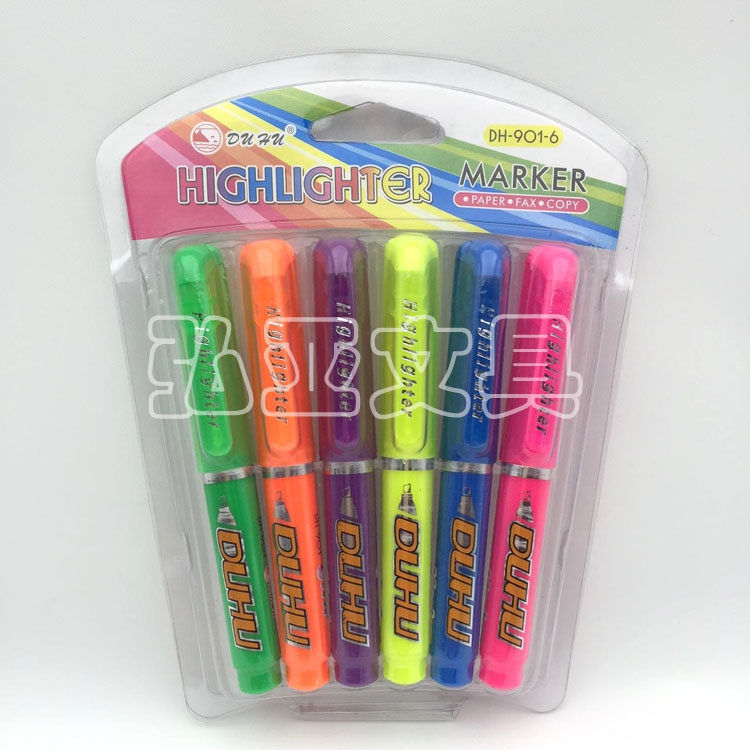 Highlighter Double bubble PVC box color marker pen
