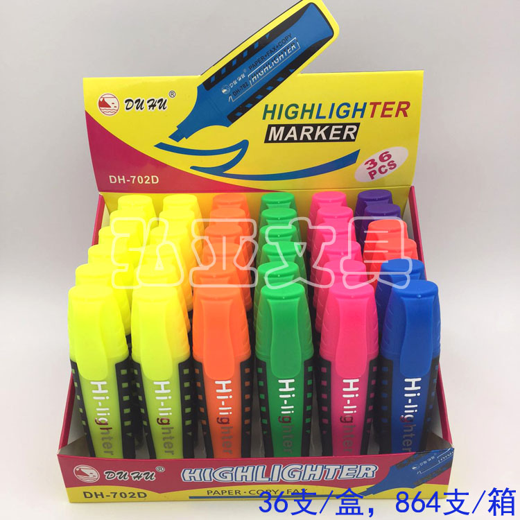 Highlighter display box color markers 6 colors mixed pack 36 packs