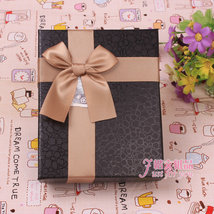 时尚UV水晶印刷9格巧克力包装盒创意丝带蝴蝶结糖果礼品盒