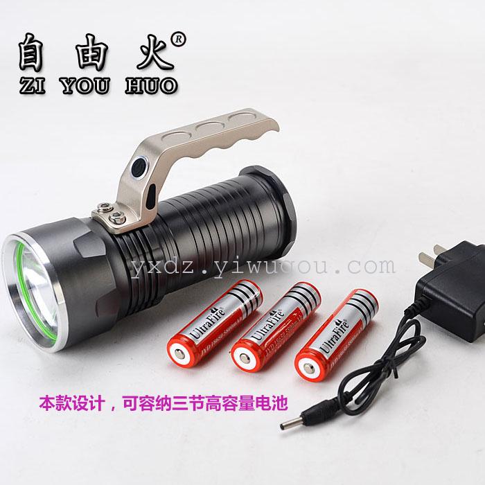 Portable searchlight imported LED charging long-range flashlight Outdoor camping strong light T6 factory direct sales portable lamp Specification image