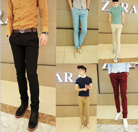 Men's slim-fit skinny skinny pants, straight-leg men's casual pants, direct sales from the trendy manufacturer details Picture