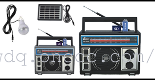 The card-eraser radio is portable and comes with USB,SD and solar power Specification image