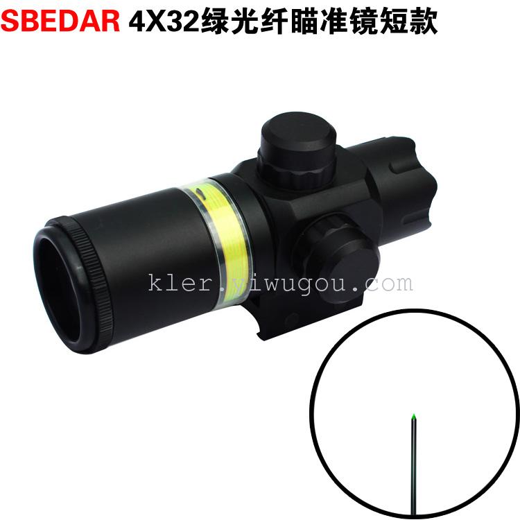 4X32 green fiber-optic scopes 4x green true fiber-optic scopes