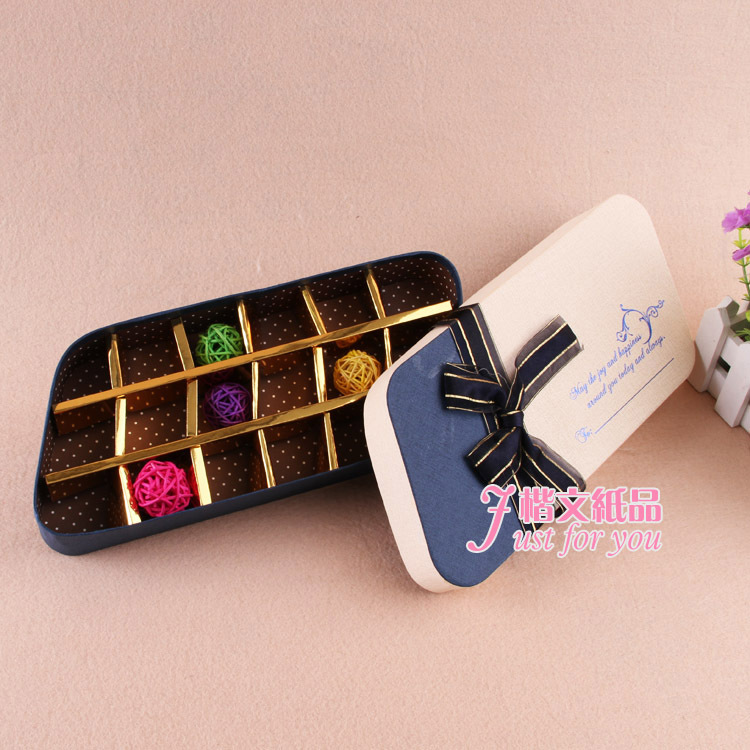 爆款18格巧克力盒包装盒丝带礼品盒 情人节巧克力包装盒