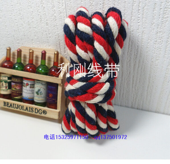 7Mm Color Three Strands Cotton Rope Clothing Accessories Decorative Rope Diy Handmade Rope Wholesale 1 details Picture