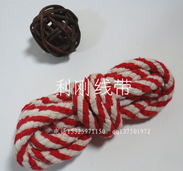 7Mm Cotton Rope Two-Tone Color Two-Tone Waistband Rope Round Rope Eight-Strand Rope 11