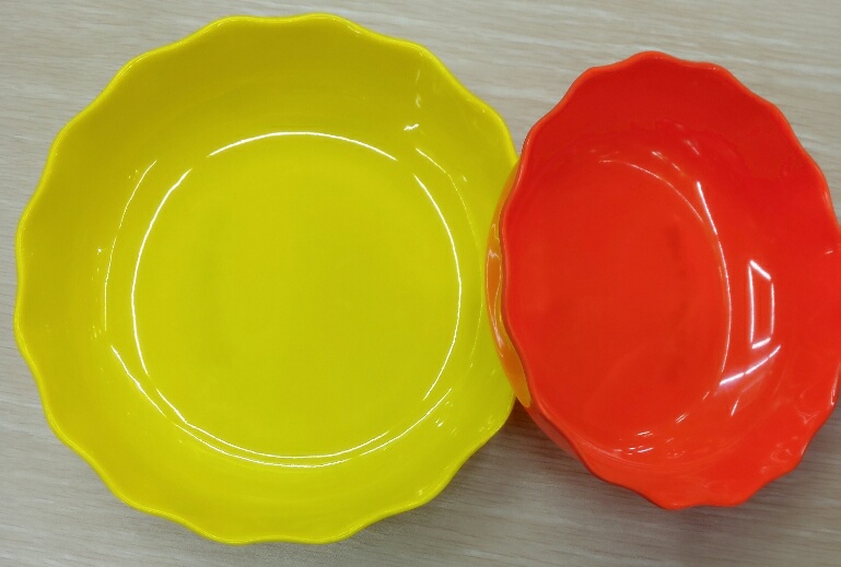 7寸9寸11寸圆形花边密胺果盘