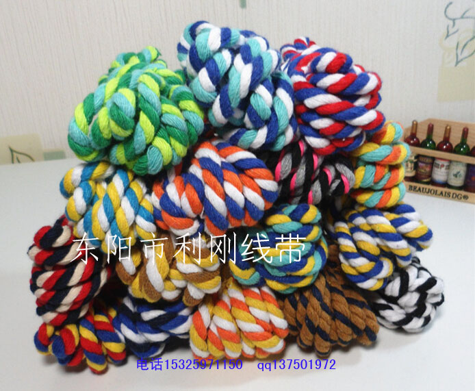 7Mm Color Three Strands Cotton Rope Clothing Accessories Decorative Rope Diy Handmade Rope Wholesale 1 Specification drawing