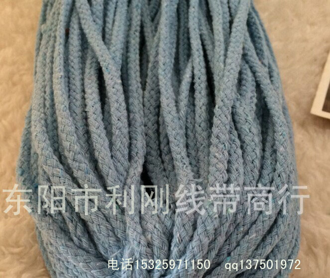 5Mm Thick White Color Eight Strands Of Hollow Cotton Rope Braid 8 Strands Of Cotton Pants Waist Rope Bundle Pocket Draw Rope Specification drawing