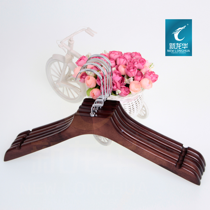 Clothes artisans supply vintage high-end real wood clothes hangers antique clothes hangers clothing store dedicated to wholesale