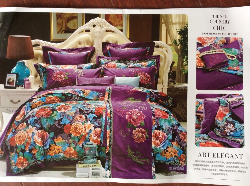 Oushimei all-cotton four-piece set pillow core summer cool quilt, festive multi-piece set cotton quilt Specification image