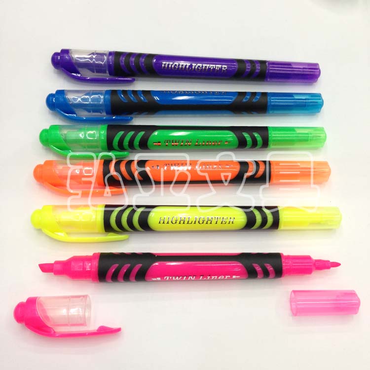 Double - ended injection - molded highgrade highlighter color marker