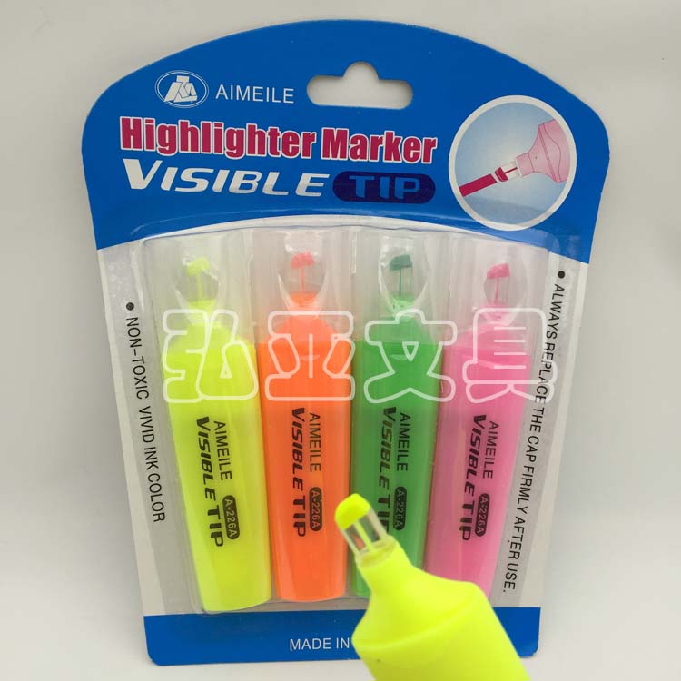 New highlighter high-grade highlighter pen acrylic pen head highlighter pen manufacturer direct sales