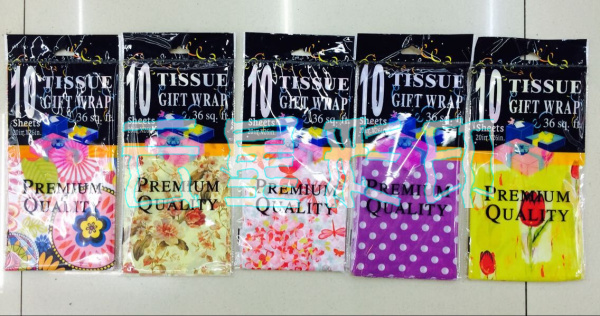 10张装彩色印刷薄页纸 拷贝纸 包装纸批发