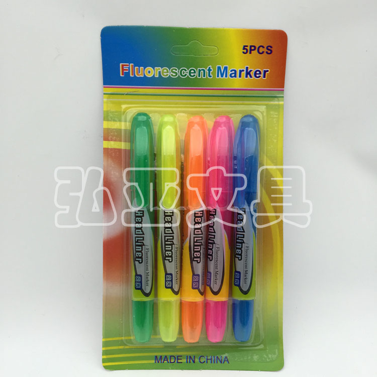 Highlighter Set 3 colors 4 colors 5 colors with colored Water-based Marker