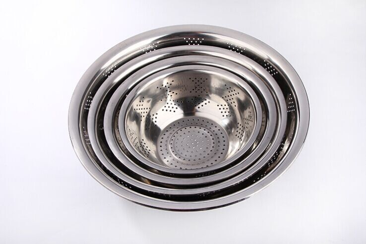 Professional stainless steel water-draining rice-washing basin, rice-washing basket, rice-washing sieve, rice-washing basin, rice-washing basket, water-draining basket, fruit and vegetable basket, leaky basin Specification image