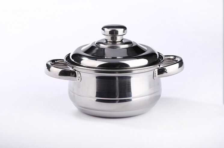 Right Angle milk pot frying pan soup pot thickened stainless steel pot set kitchen household pot set 5 sets thumbnail