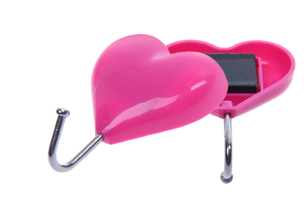 2P Heart Magnet Refrigerator Sticker Magnetic Hook Door Hook/Sticky Hook Specification drawing
