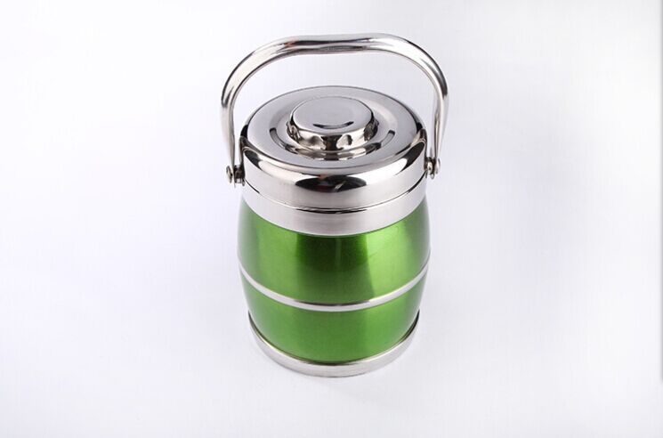 Colorful three-layer stainless steel vacuum insulated lunch box, insulated bucket, student lunch box, warm box, pot, high quality