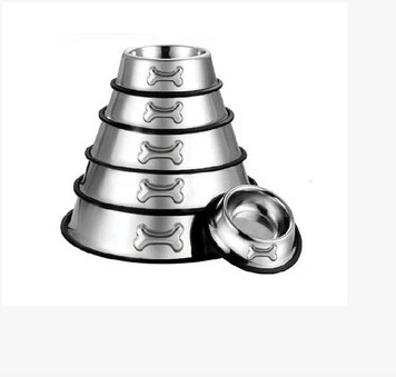 Dog bowls, dog basins, stainless steel dog food basins, pet bowls, rice basins, cat basins, pet supplies details Picture