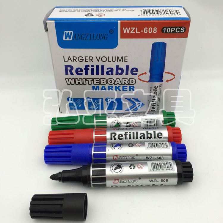 Can add ink whiteboard pen can erase marker water pen WZL-608