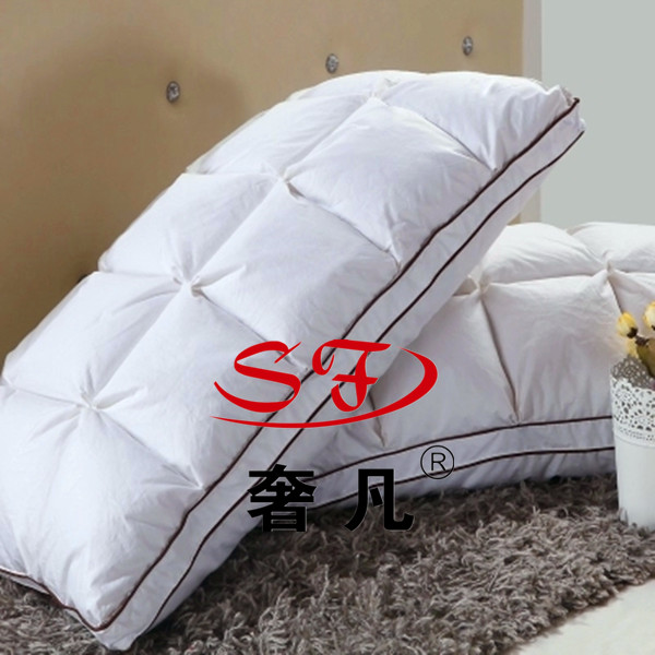 Customized down pillows for five-star hotels, white goose down pillow cores, feather pillows, and cervical health pillows details Picture