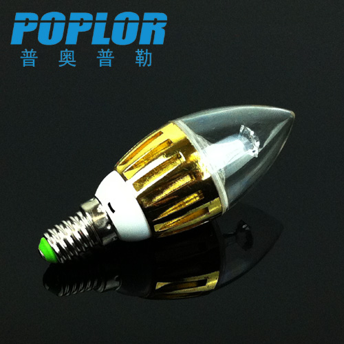3W LED Candle light PC bulb High power COB bulb Aluminum IC constant current