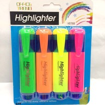 Highlighters wholesale two-head highlighters straight liquid valve highlighters 3-color five-color highlighters