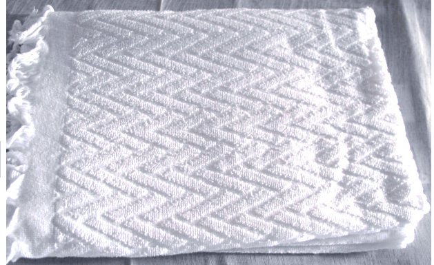 Plain jacquard pilgrimage scarf
