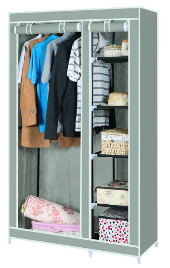 折叠 韩版加粗16mm钢管收纳柜 钢架布衣柜简易双人衣橱产品图