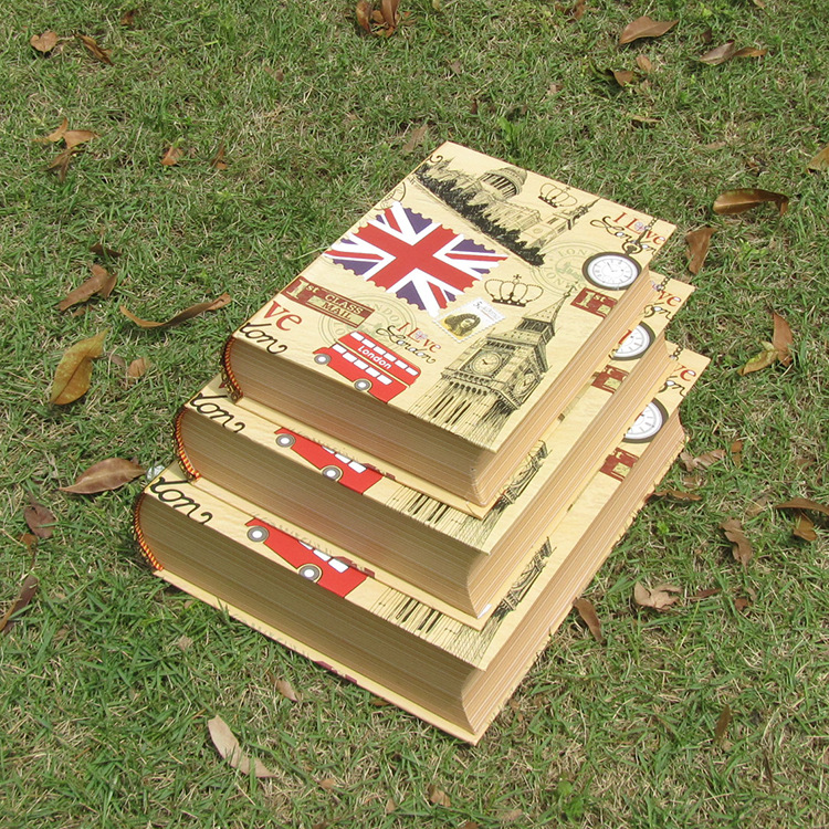 新款英伦风仿真书形盒创意礼品盒三件套