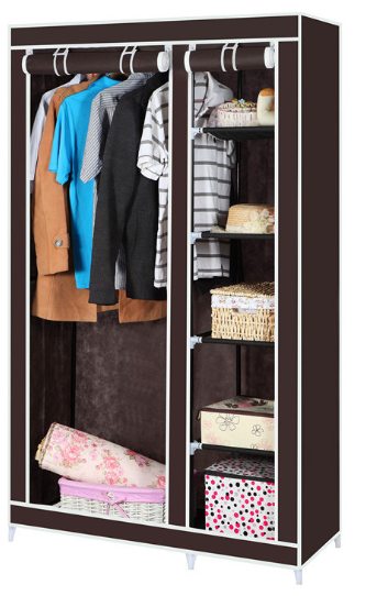 折叠 韩版加粗16mm钢管收纳柜 钢架布衣柜简易双人衣橱