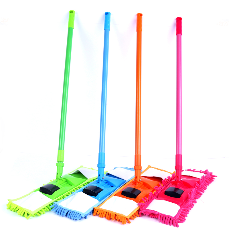 铁杆平地旋转拖把雪尼尔棉线清洁拖把 B03图