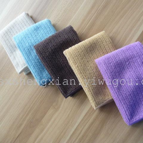 Whole polyester warp knitted ultrafine fiber plain color draw a hand towel dish towel white clean dishcloth thumbnail