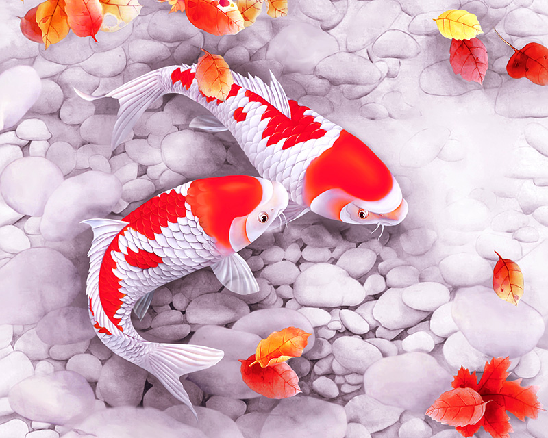 4050电表箱画心 风景 年年有余 火爆销售中、数量有限产品图