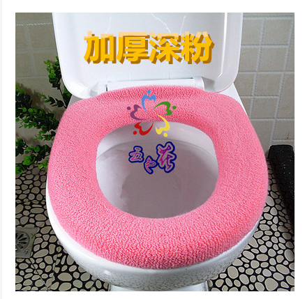 Autumn/winter O-type toilet seat cover Toilet seat cover flush toilet seat cover thickened warm sitting toilet cover thumbnail