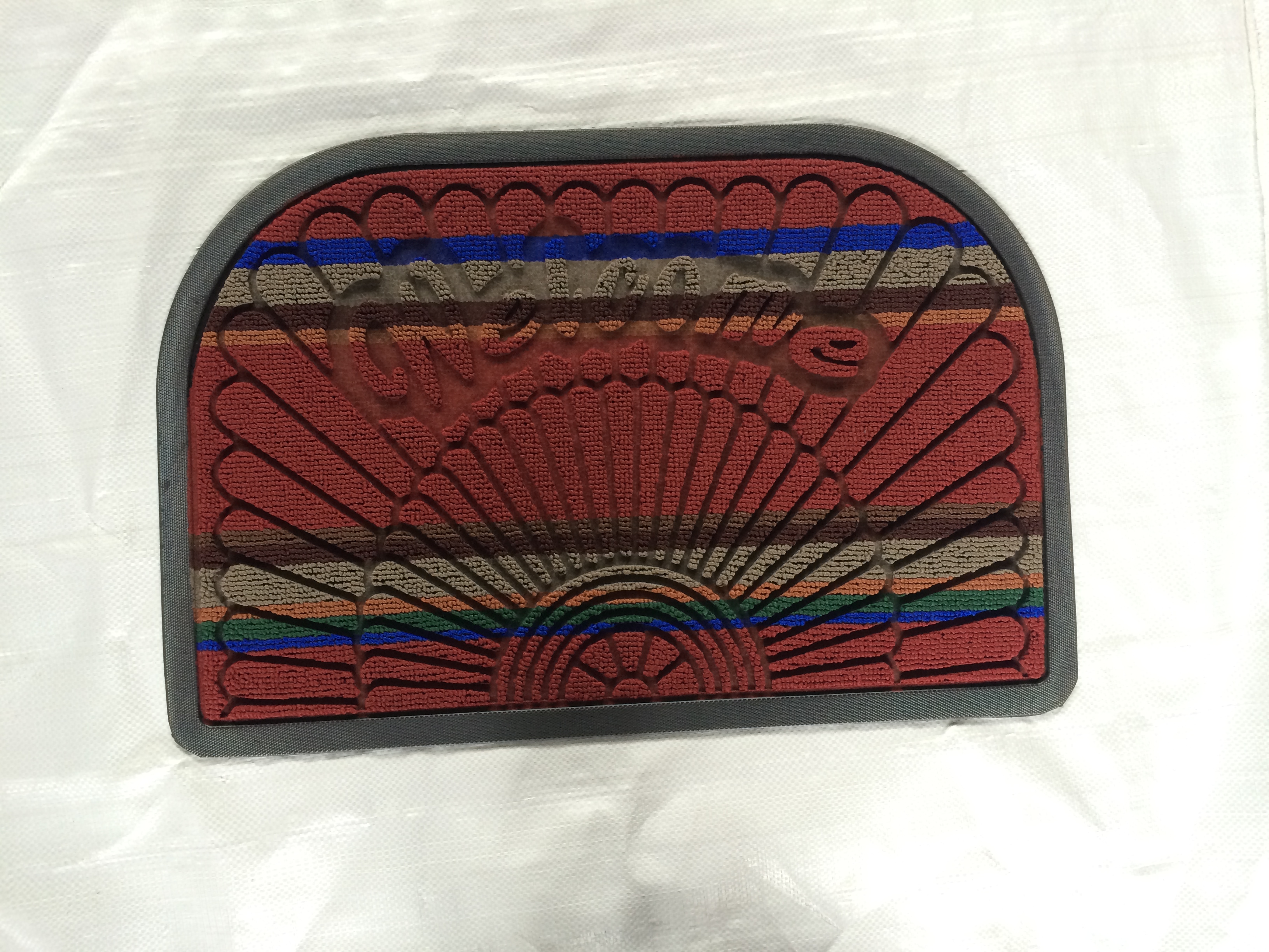 彩色椭圆门垫 门口垫 除尘 造型漂亮