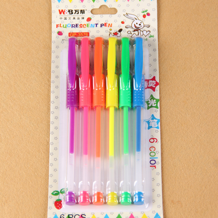 Wholesale of new eco-friendly set of 6-color highlighters of Model 3576 stationery details Picture