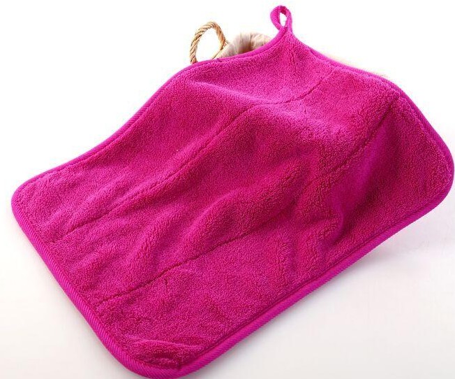 Coral Velvet Hand Towel Towel details Picture