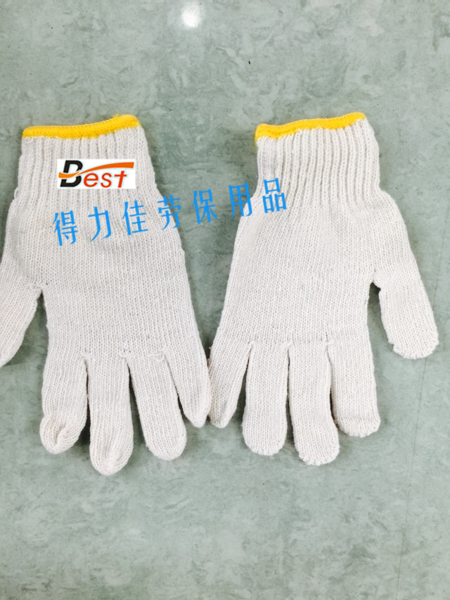 进口日本机器 600G漂白棉纱手套 劳保手套