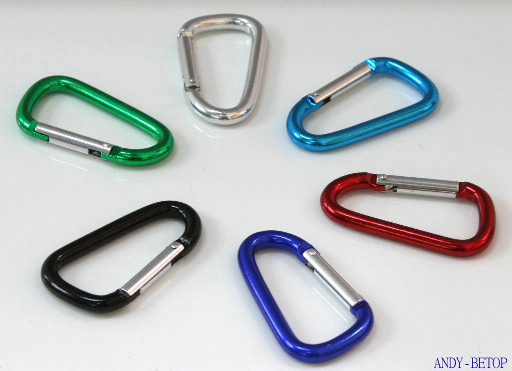 Mini D Mountaineering Buckle \ Aluminum Alloy Quick Hanging \ Key Chain \ Gourd Shaped Hanging Buckle Specification drawing