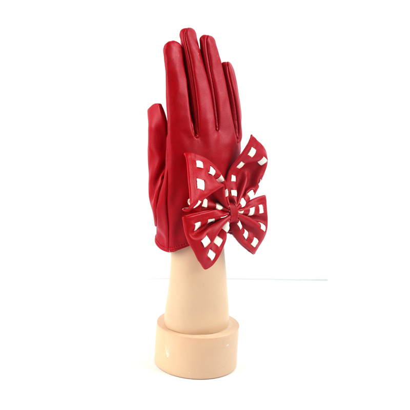 Fashion Short Willow Nail Big Bow Touch Screen Gloves Braid Women's Fashion Gloves N1 Specification drawing
